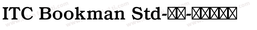 ITC Bookman Std-常规字体转换